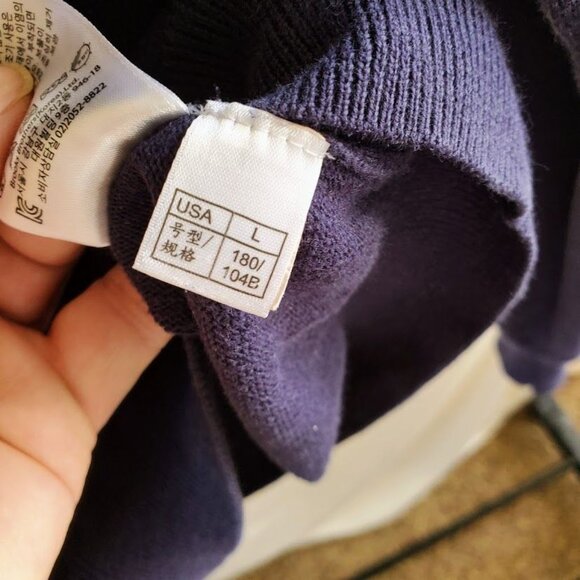 Brooks Brothers Supima Cotton Crewneck Sweater Men’s Size Large – Navy Blue - Picture 5 of 5